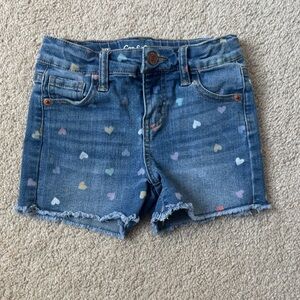 Cat & Jack Blue Denim Heart Print Shorts